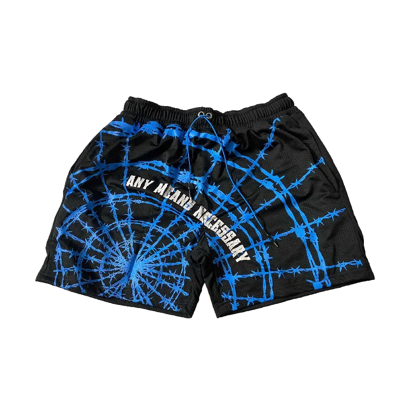 Arachnid Mesh Shorts Blue