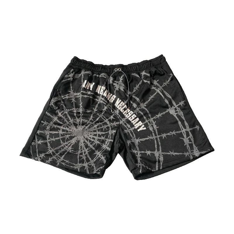 Arachnid Mesh Shorts Grey