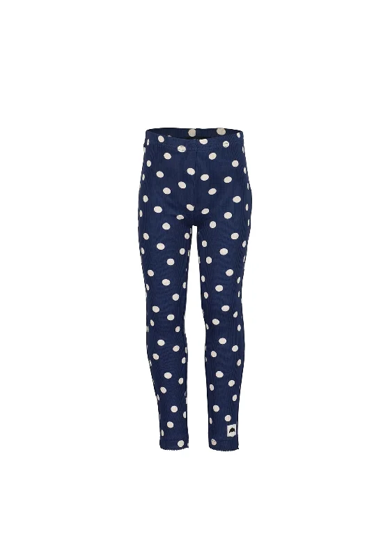 Blue Seven Mini Girl Polka Dot Legging, Navy