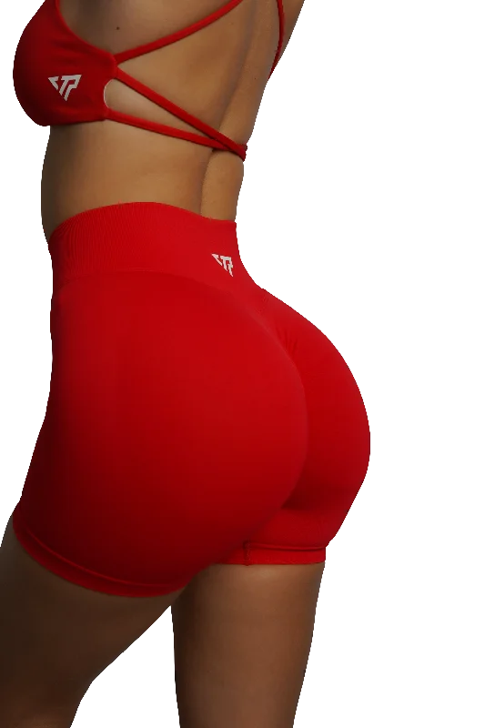 CORE SCRUNCH SHORTS - RED