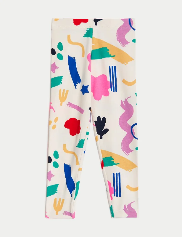 Cotton Rich Patterned Leggings