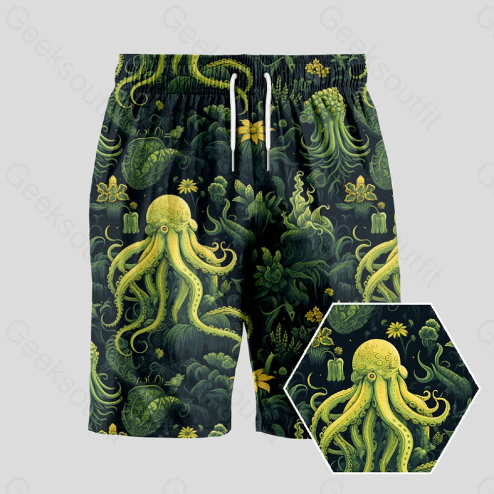 Cthulhu Geeky Drawstring Shorts