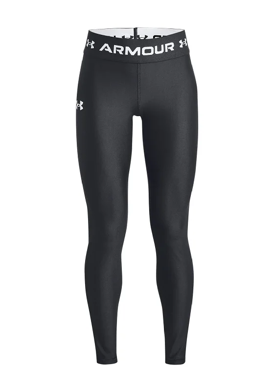 Under Armour Girls Amour Mesh Panel Legging, Black