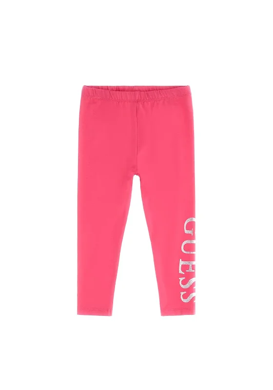 Guess Mini Girl Side Logo Legging, Pink