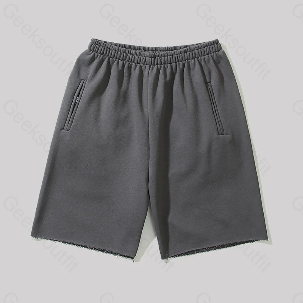 Highly Elastic Breathable Vintage Raw Edges Geek Shorts