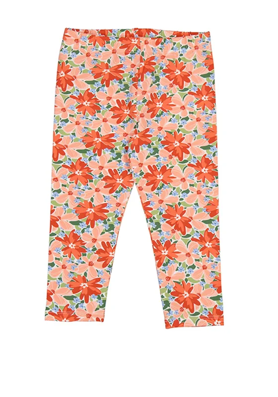 Mayoral Girls Floral Leggings, Melocoton