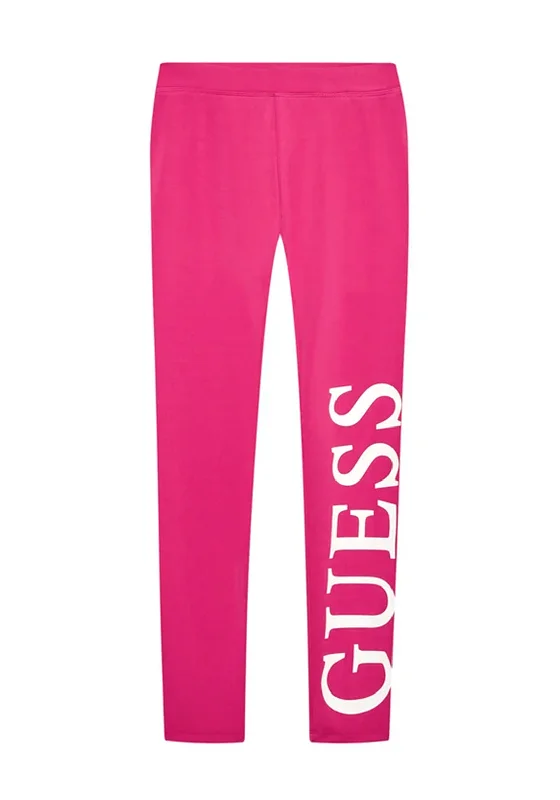 Guess Older Girl Logo Leggings, Pink