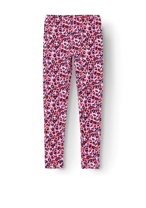 Name It Kid Girl Vivian Print Legging, Pink Cosmos