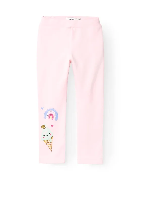 Name It Mini Girl Frani Light Sweat Legging, Parfait Pink