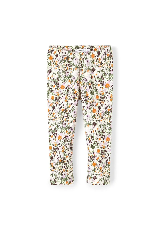 Name It Mini Girl Lucca Sweat Floral Legging, Buttercream