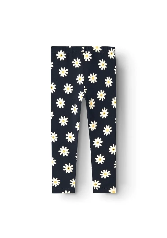 Name It Mini Girl Vivian Daisy Legging, Dark Sapphire