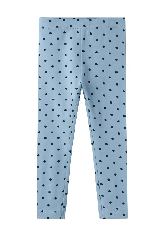 Name It Mini Girl Vivian Polka Dot Legging, Endless Sky