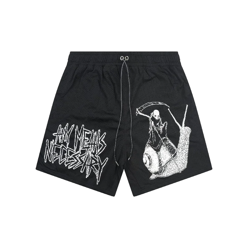 Slow Death Mesh Shorts Black