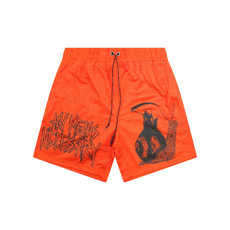 Slow Death Mesh Shorts Orange