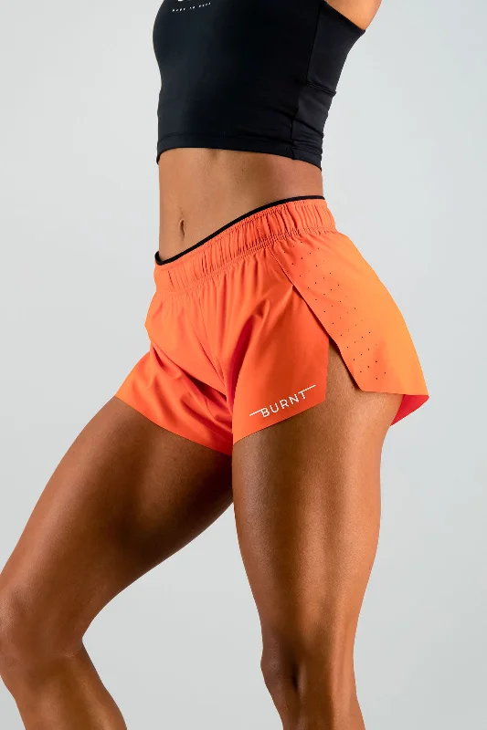 SpeedSkin™ Women's Run Shorts - Orange