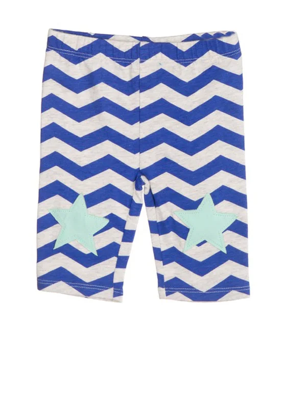 Tuc Tuc Chevron Star Applique Leggings, Blue