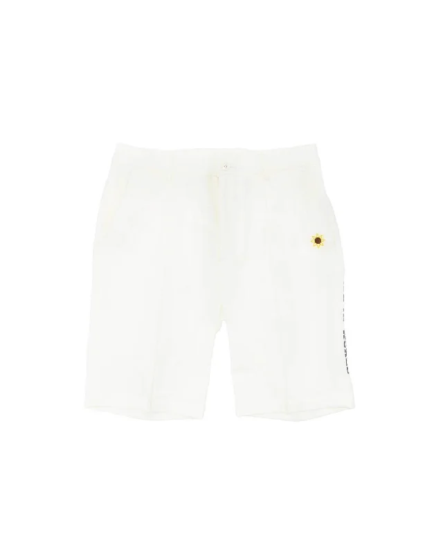 tuck shorts white