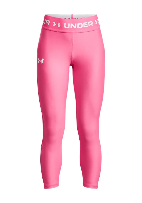 Under Armour Girls Ankle Crop Legging, Pink