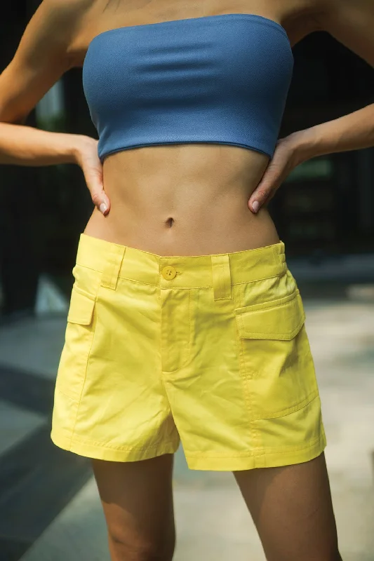 Yellow Utility Shorts