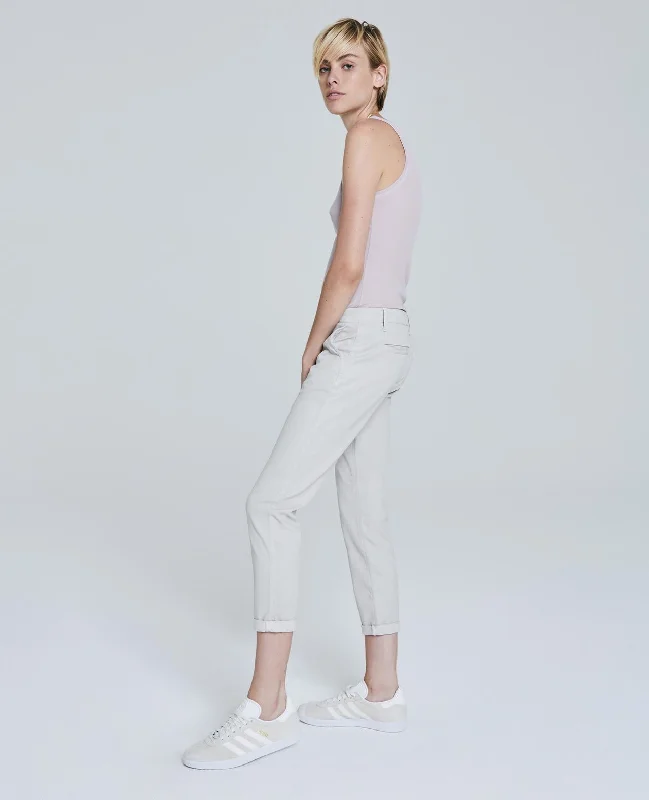 AG by Adriano Goldschmied light pale smoke leatherette Caden pant