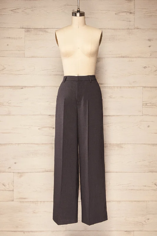 Bancroft Grey | Oversized Pants w/ Front Pleats