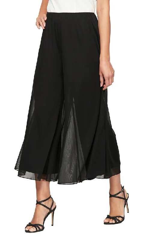 Wide Leg Cropped Length Mesh Pant