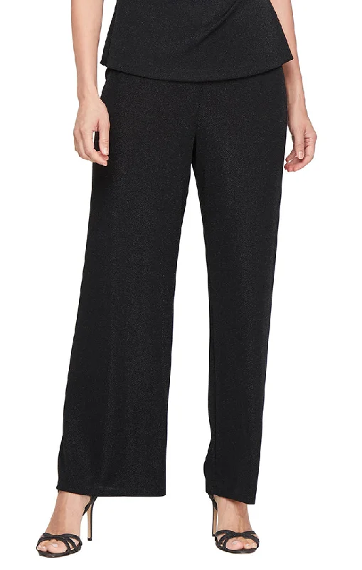 Straight Leg Metallic Knit Pant