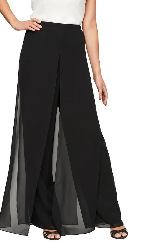 Wide Leg Chiffon Carwash Pant